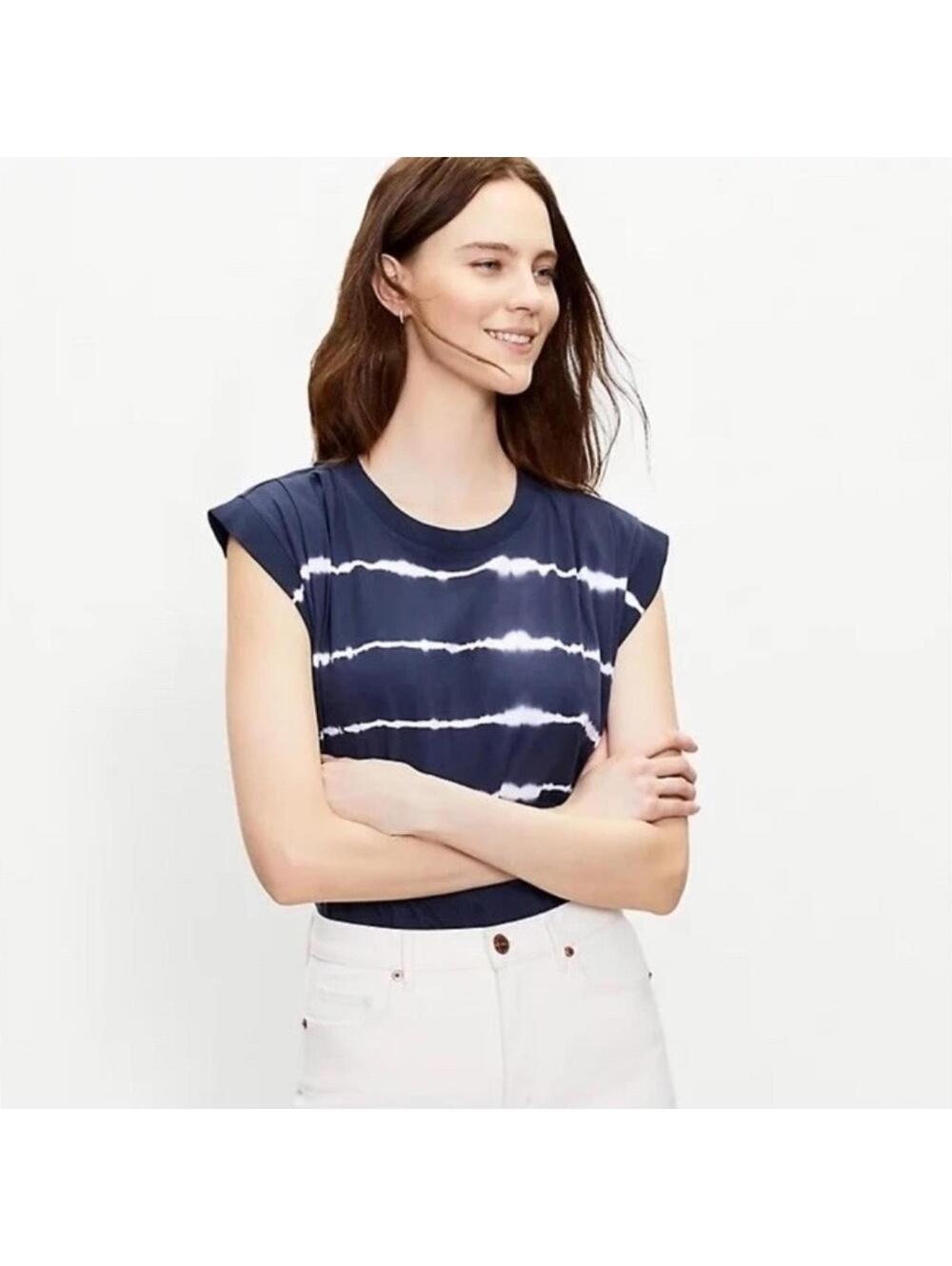 Shibori Indigo Muscle Tee from Loft - Size Large